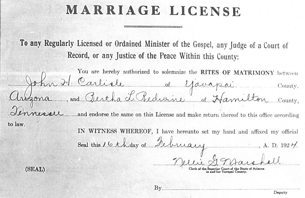 Indiana marriage licence
